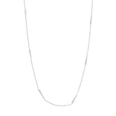 0.83ct 14k White Gold Diamond Triangle Necklace